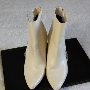 Elegant Cream Ankle Boots